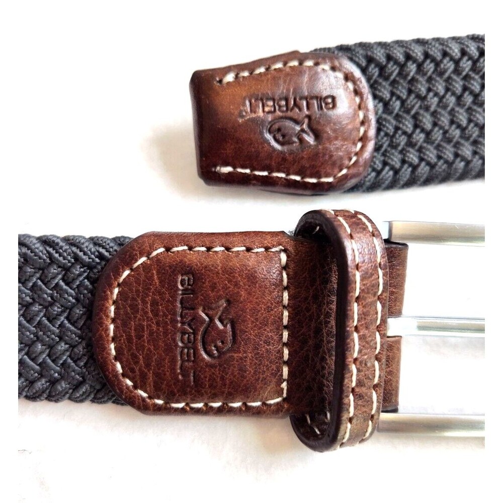 Men's Brown and Gray Woven Belt